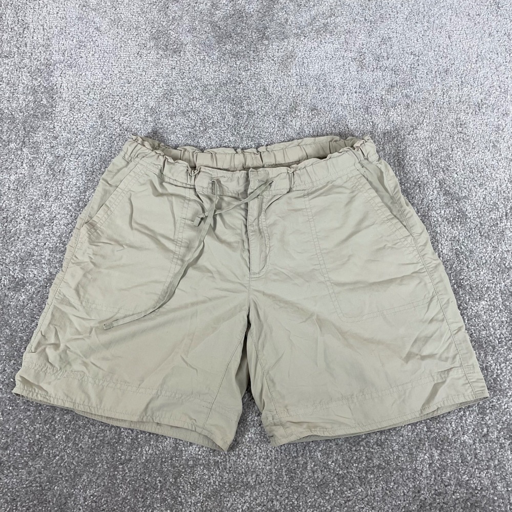 Patagonia Hiking Shorts Womens Size 6 Nylon Ripstop Drawstring Elastic Waist Tan
